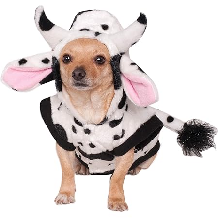 Dog Cow Halloween Costume 2022 Amazon Com Rubie S Cow Pet Costume Medium Multicolor Pet Supplies