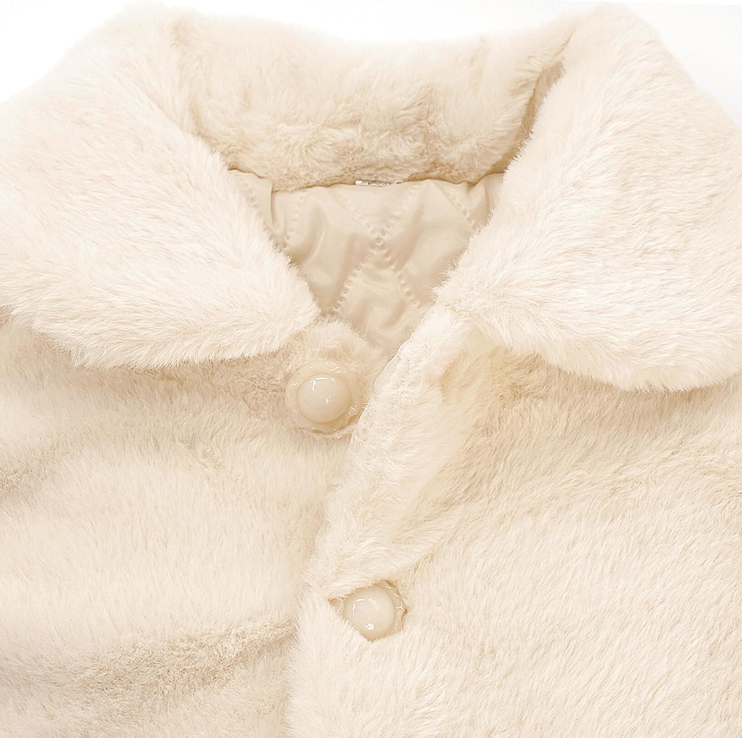 SEAUR Baby Girls Faux Fur Warm Cloak Coat Cute Winter Furry Cape Jacket Fluffy Plush Fleece Outwear with Bowknot - Image 3