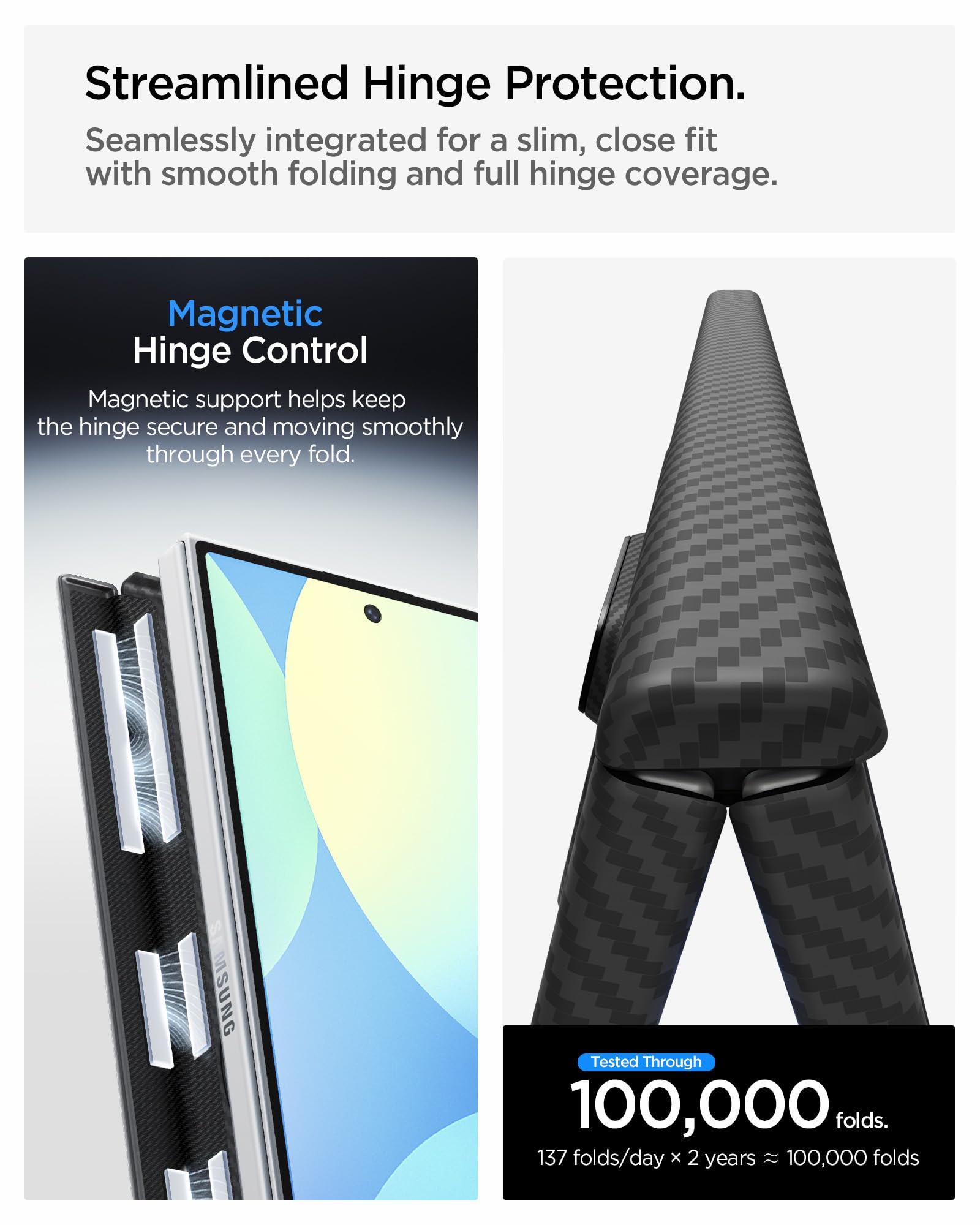 Spigen Air Skin Aramid MagFit Case for Samsung Galaxy Z Fold 7, Black — Amazon image 6