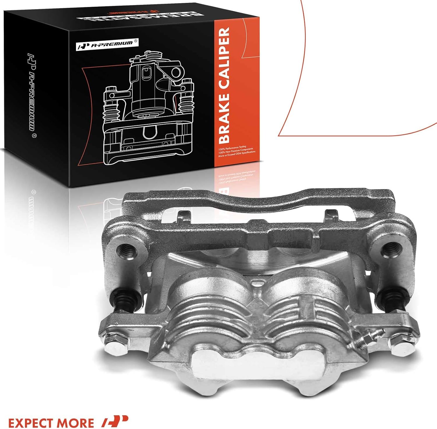 A-Premium Disc Brake Caliper Assembly with Bracket Compatible with Select Buick, Chevy, GMC, Isuzu, Olds & Saab Models - Rainier, SSR, Trailblazer, Envoy, Ascender, Bravada, 9-7x - Front Left Driver