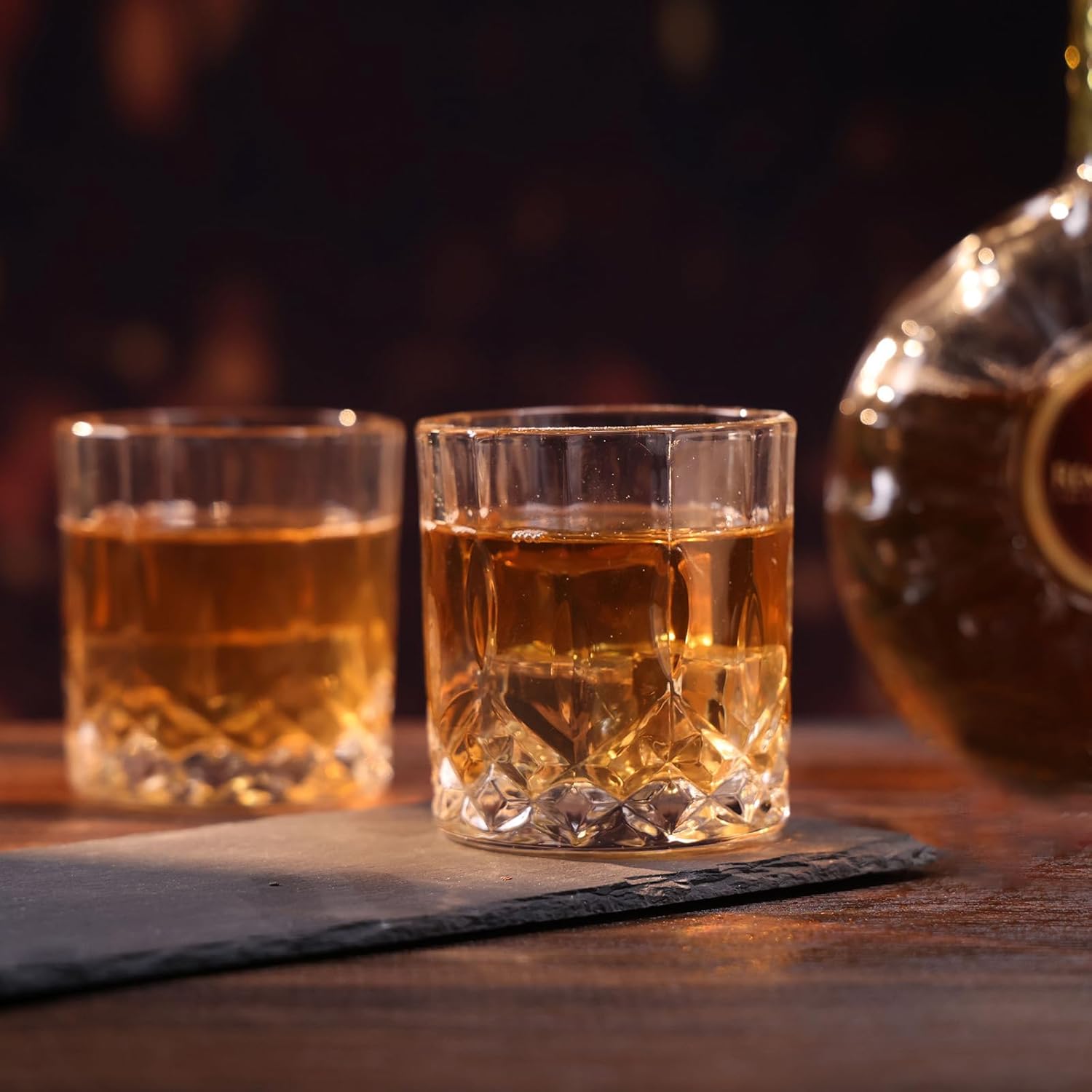 Premium Whiskey Glasses Set of 4, 7.7 Oz Crystal Old Fashioned Tumblers, Perfect for Scotch, Bourbon, Cocktails, Vodka & Liquor - for Men & Women - Image 5