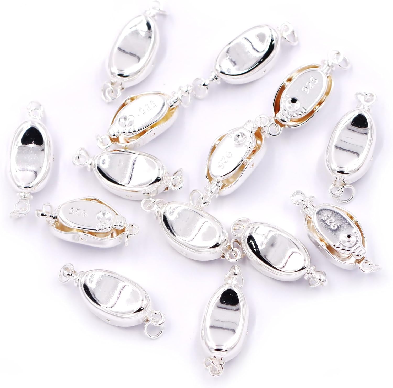 Excellent Quality Jewelry Accesory 30 Sets Oval Clasp for Jewelry Making 8 * 19mm Rose Gold