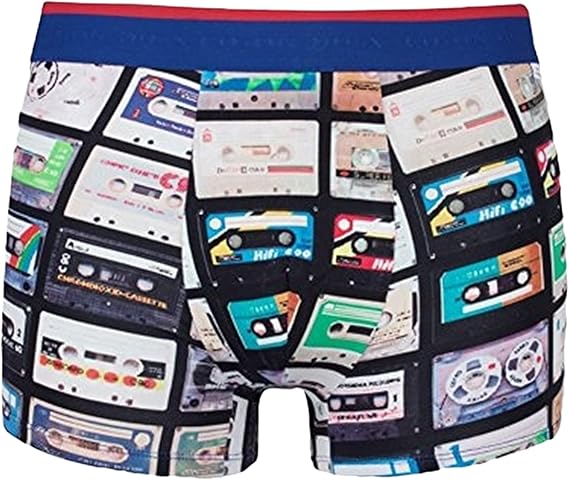 コトンドゥ Cotondoux メンズ ボクサーパンツ 大人可愛い カセットテープ柄 プリント フランス ブランド 柄パン 男性下着 男女兼用 パンツ ルームウェア ボクサーショーツ Bx72d056 ボクサー 通販