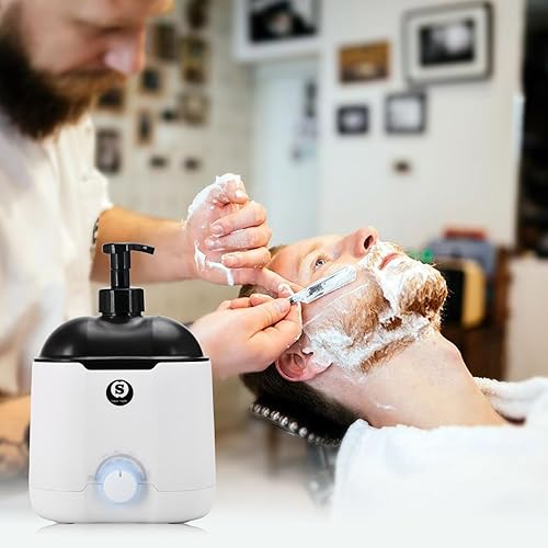 Miniatura 4 de Máquina de espuma caliente SANGLE SOPFFY, calentador de crema de afeitar para hombres, dispensador de crema de afeitar de gran capacidad de 27.1 fl