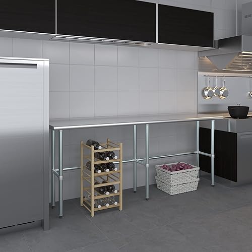 Vista 279 de Mesa de trabajo de acero inoxidable AmGood