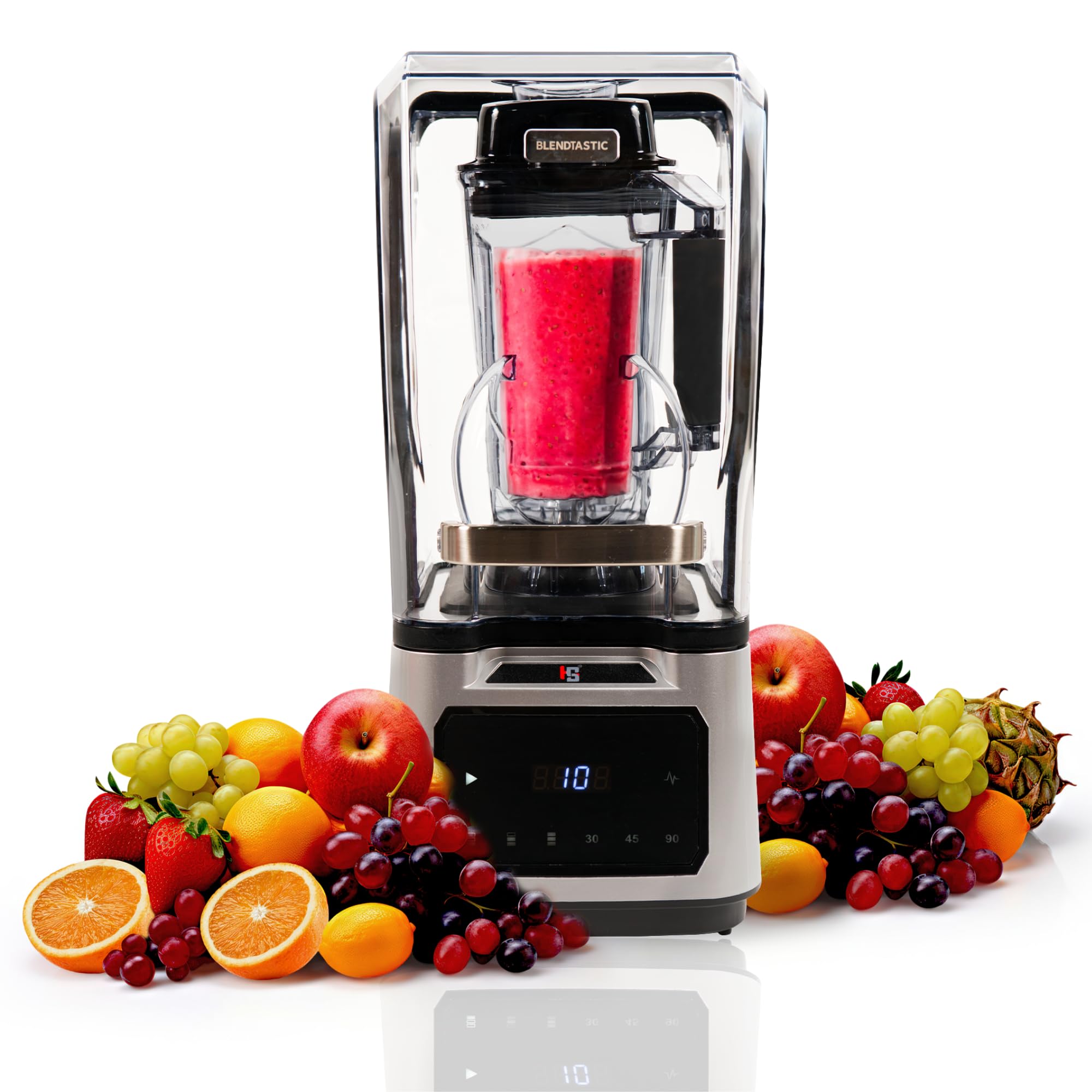 HS Blendtastic Heavy Duty Commercial Blender with Soundproof Dome, 1680W Power, 2.5L, 1 Year Warranty, Copper Motor, Digital Touchpad Control, For Restaurants & Shops-image-6