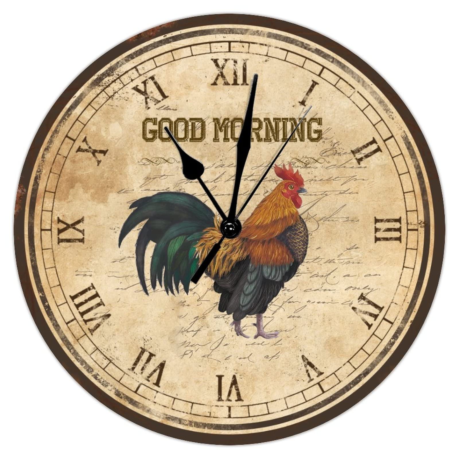 Grande horloge murale poule silencieuse 38cm pour décoration murale de chambre