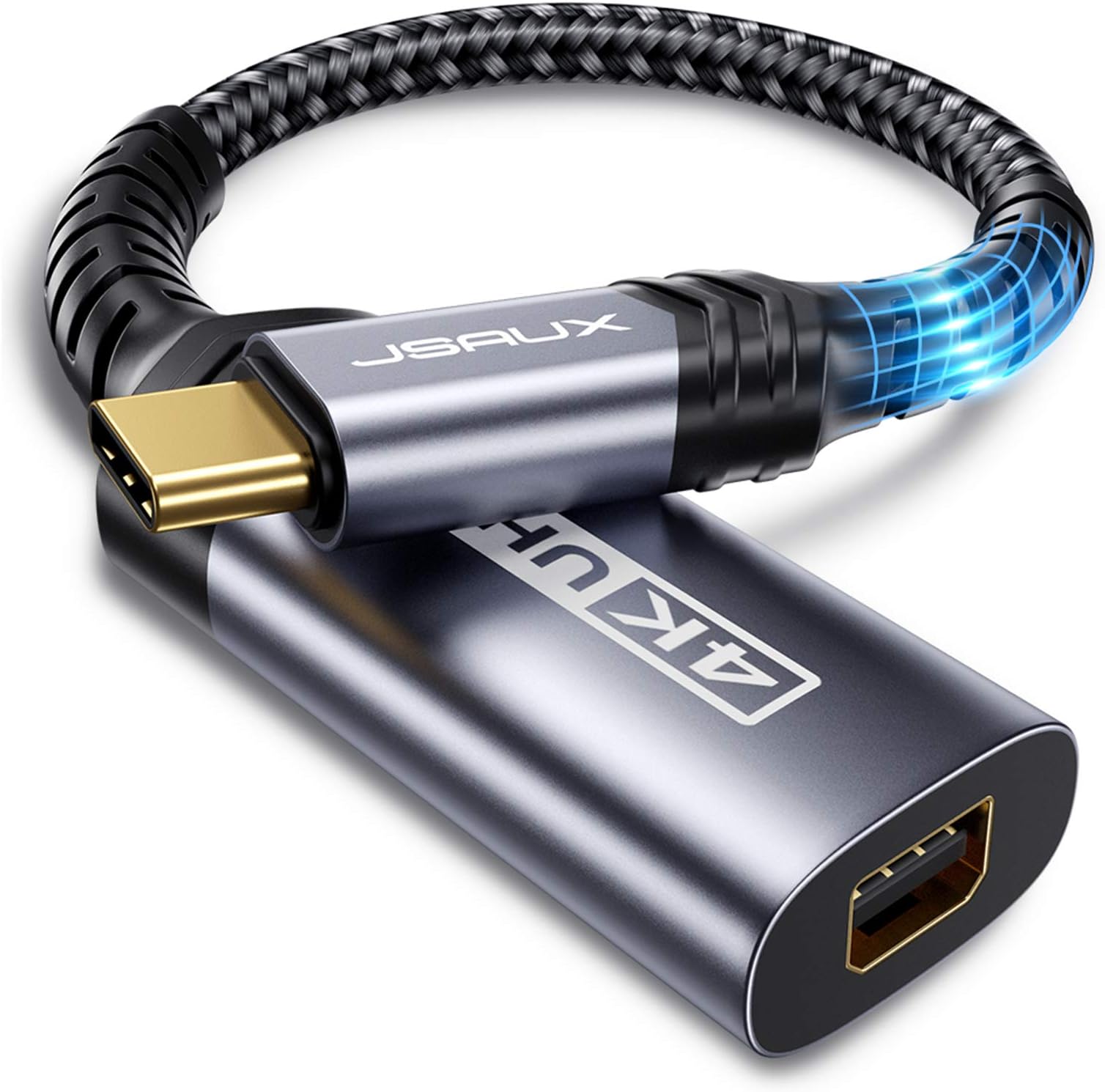JSAUX USB C to Mini DisplayPort Adapter 4K@60Hz, Type C Cable, for USB C Source Devices with DP Alt Mode to Mini DisplayPort Displays, Not for Thunderbolt or Thunderbolt 2 Display