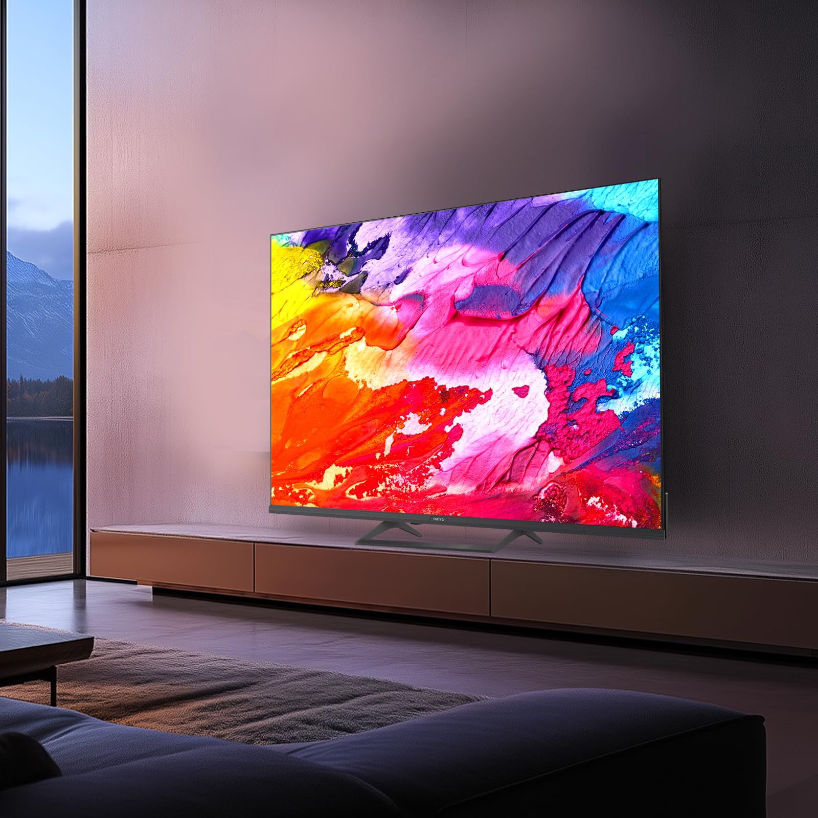 Metz TV 50" 4K Smart Google TV 50MQF7500Z, QLED, HDR10+, Dolby Vision & Atmos, MEMC,VRR, Blue Light Reduction EyeCare, Bluetooth Remote Control, DVB-T2/C/S2 Tuner