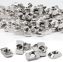 SWTYExt 60 Stück Nutensteine Hammerkopfmutter 8mm Nut 8 M6 Gewinde 3030 Alu Profil T-Slot Nutmuttern Kohlenstoffstahl Hammermutter für Aluminiumprofil Extrusionsschlitz Schiene(EU30-M6 ×15.5×8)