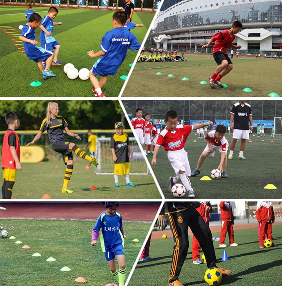 Lot De 20 Cônes D'Entraînement Sportif - Disques Football, Agilité, Marqueurs Polyvalents (5 Couleurs) - 4
