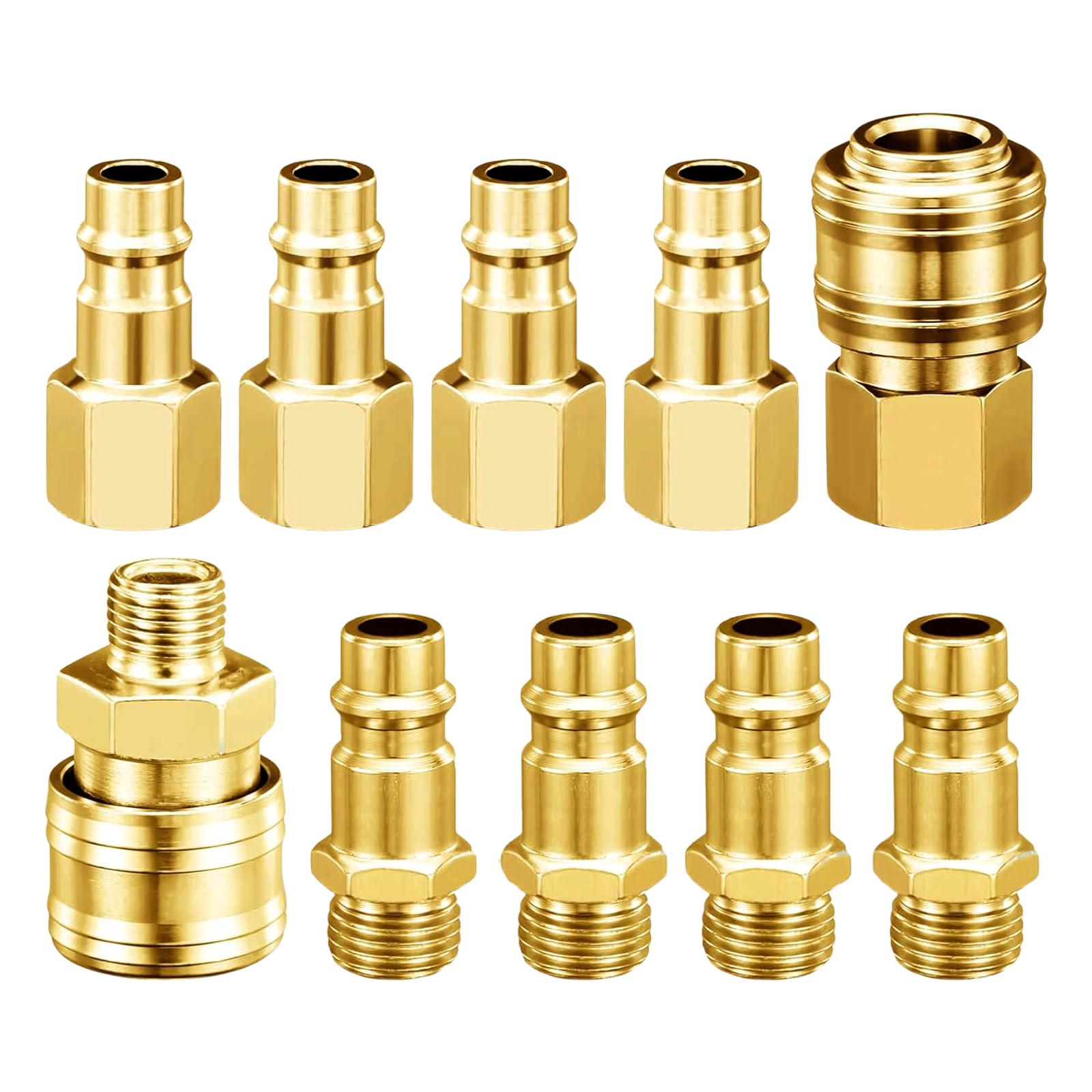 10 Pezzi Raccordi Rapid 1/4 BSP - Connettori Per Aria Compressa, Giunti Per Tubi, Attacchi Europei - Foto 5