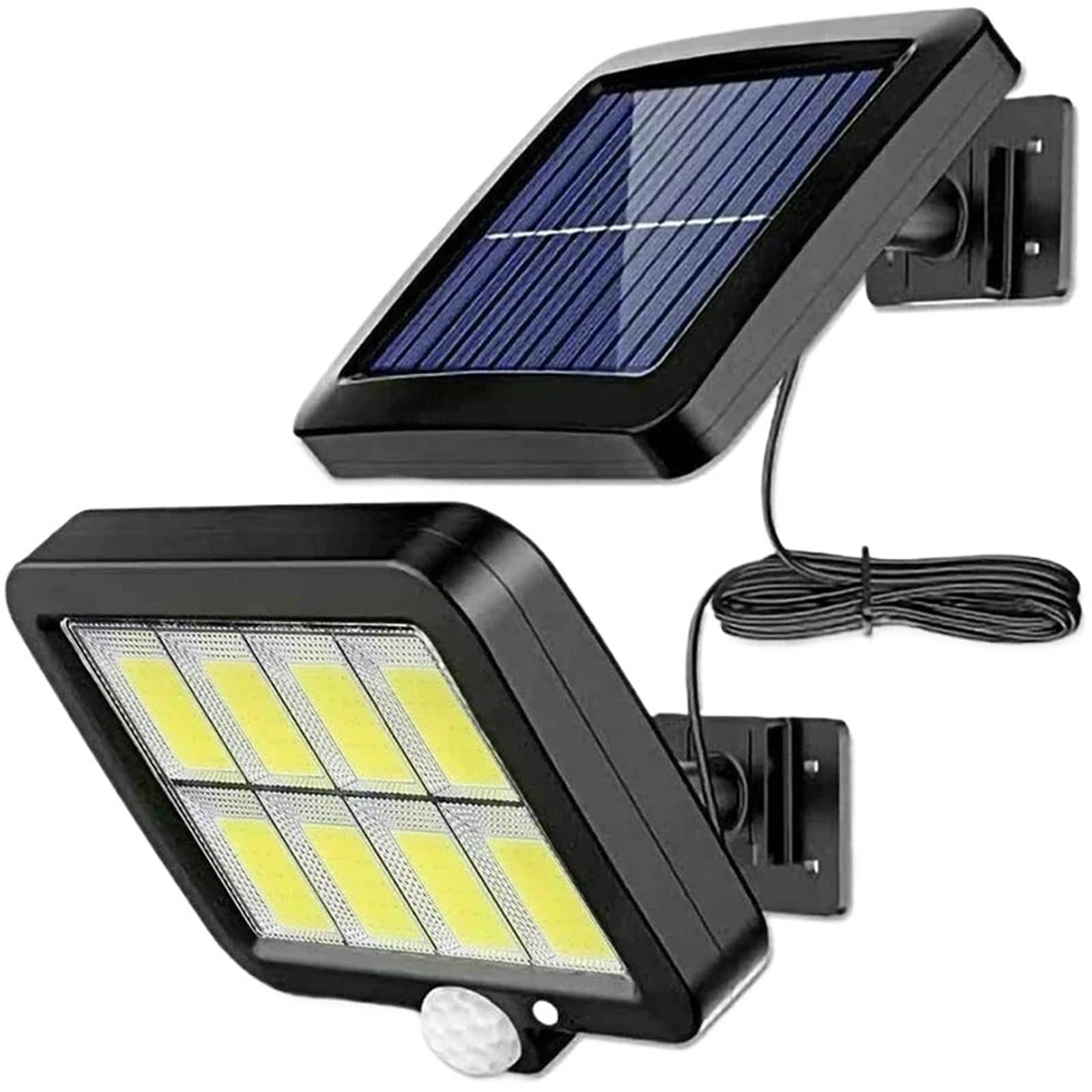 100/120/160COB solarna dzielona lampa ścienna, 3 tryby, wodoodporny czujnik ruchu, ogrodowe lampy uliczne, lampa solarna do ogrodu, bezpieczna lampa ścienna (120COB z RC)