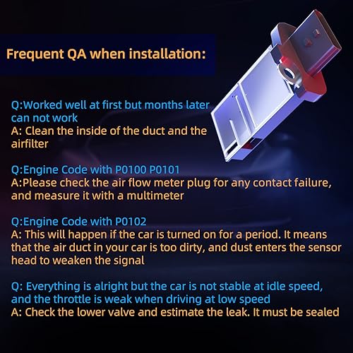 Miniatura 5 de Medidor de flujo de aire masivo MAF 22680-7S000 AF10141 compatible con Nissan Altima Infiniti G37 Suzuki, 07-13 Sentra, 05-15 Xterra, 03-09 350Z