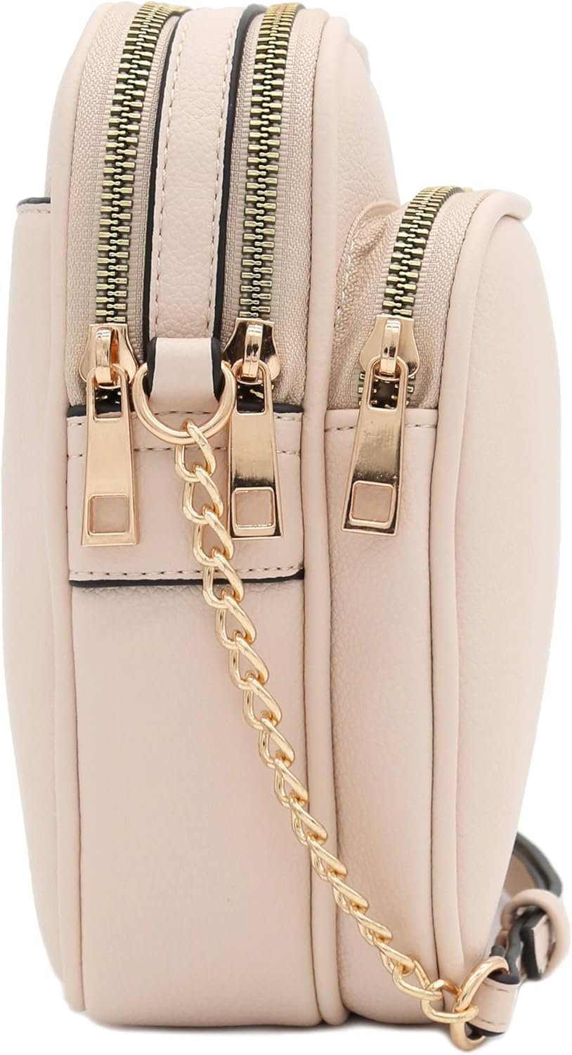 FashionPuzzle Multi Pocket PU Leather Casual Medium Crossbody Bag with Adjustable Strap - Image 4