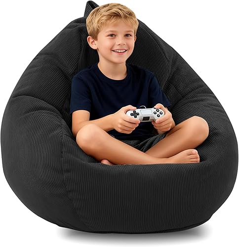 LPMOERA Puf para niñosadolescentes con relleno de espuma viscoelástica con asa, ultra suave, para sala de estar, dormitorio, dormitorio