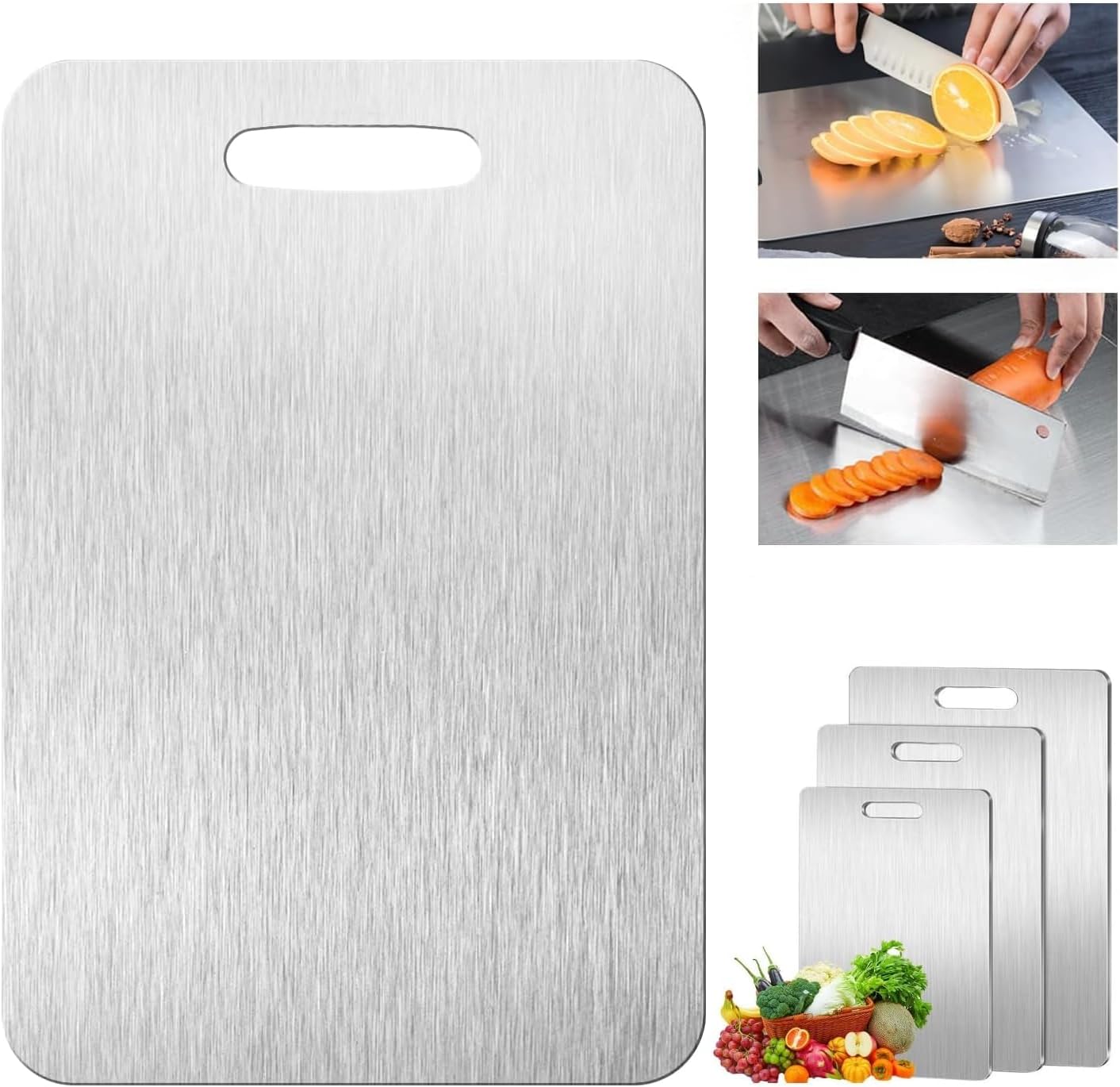 Titanium Cutting Board, 100% Pure Titanium Cutting Boards for Kitchen (18 x 12 in)