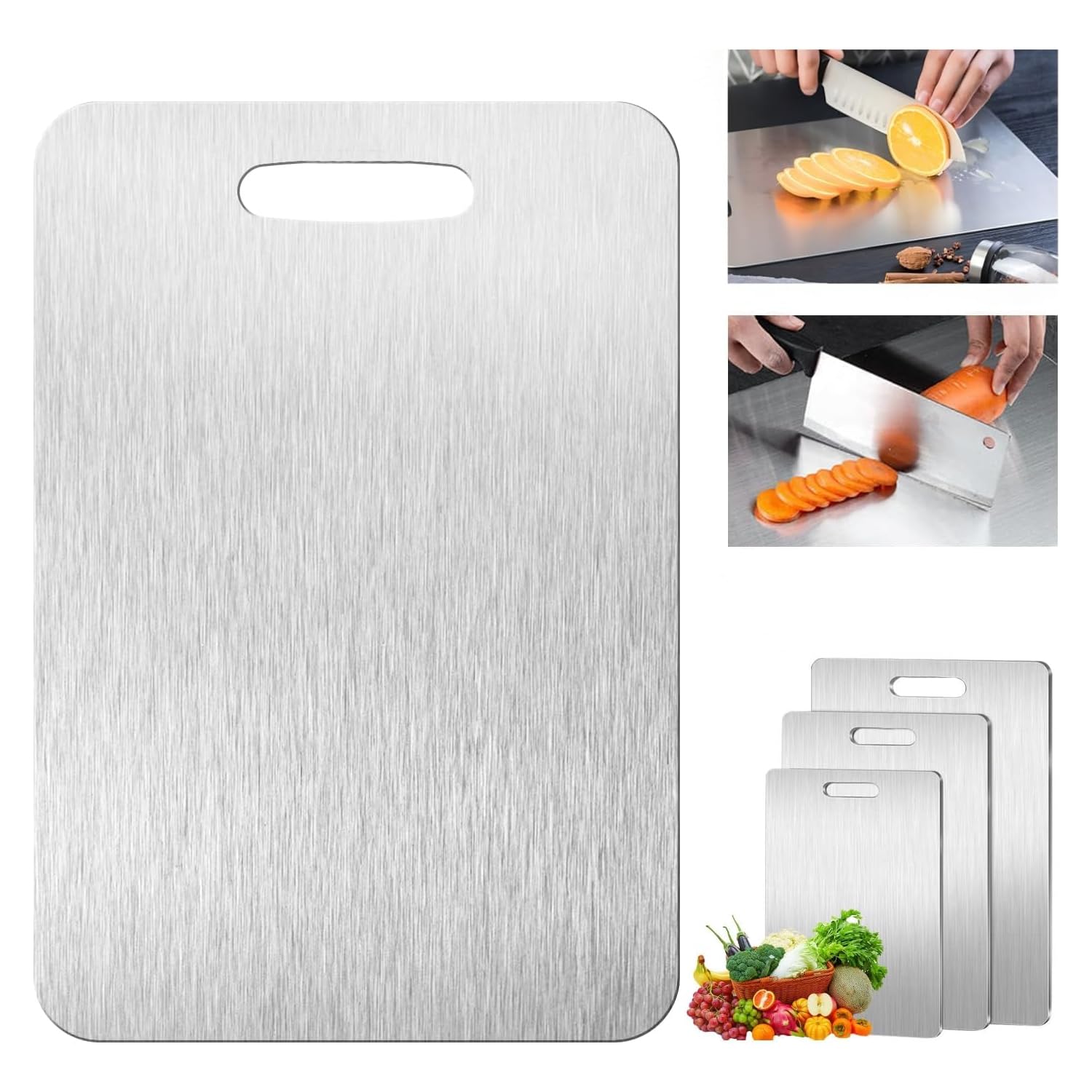 Titanium Cutting Board 15 x 11 Double-Sided Food-Grade