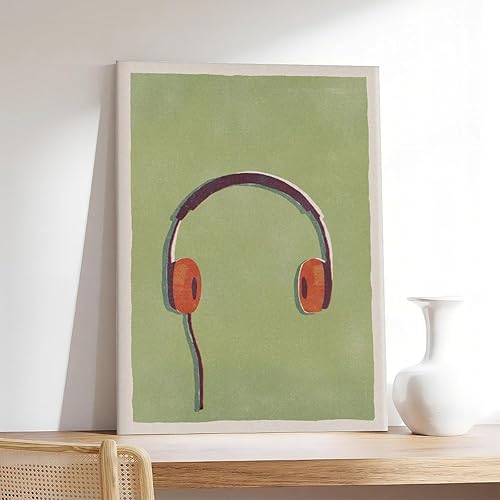 Miniatura 7 de 90s Music Retro Headphones Poster for Room Aesthetics Canvas Wall Art Print Frame 12x18inch