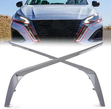 Front Bumper Grille Grill Trim Compatible with 2023 Nissan Altima Left & Right Side, Replacement for 620749HF0A 620759HF0A