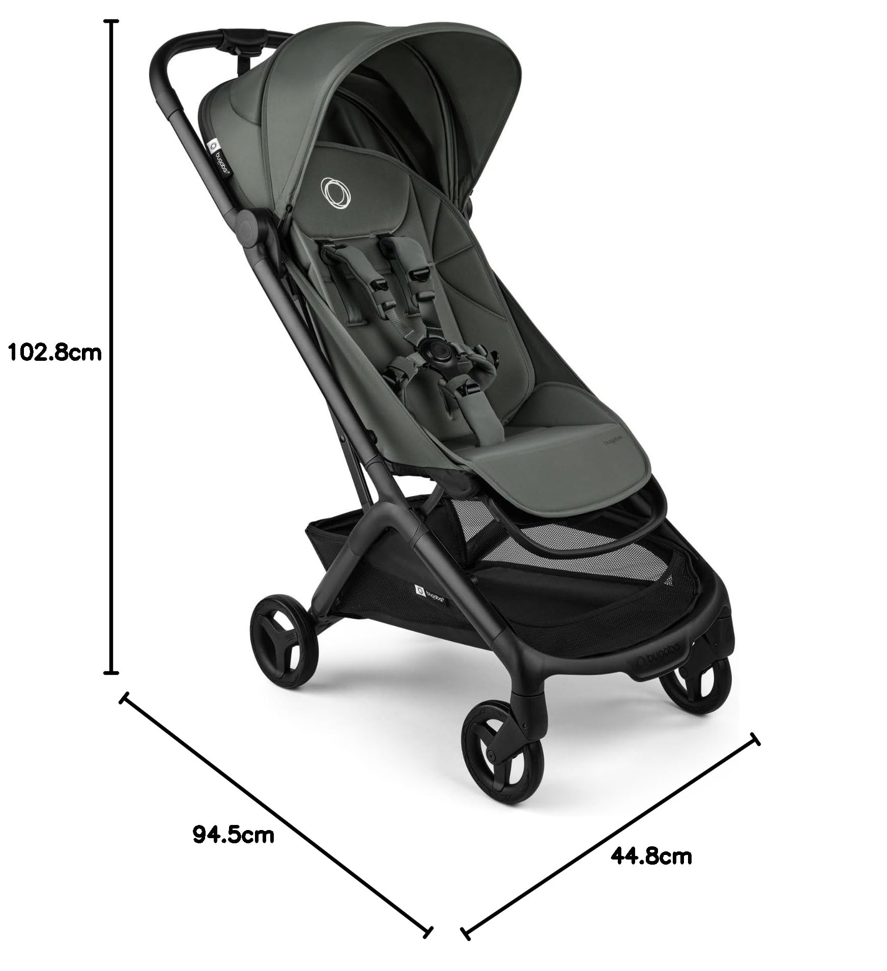 Bugaboo Butterfly 2 Reisebuggy faltbarer Reise-Kinderwagen Handgepäckgröße Liegefunktion Forest Green
