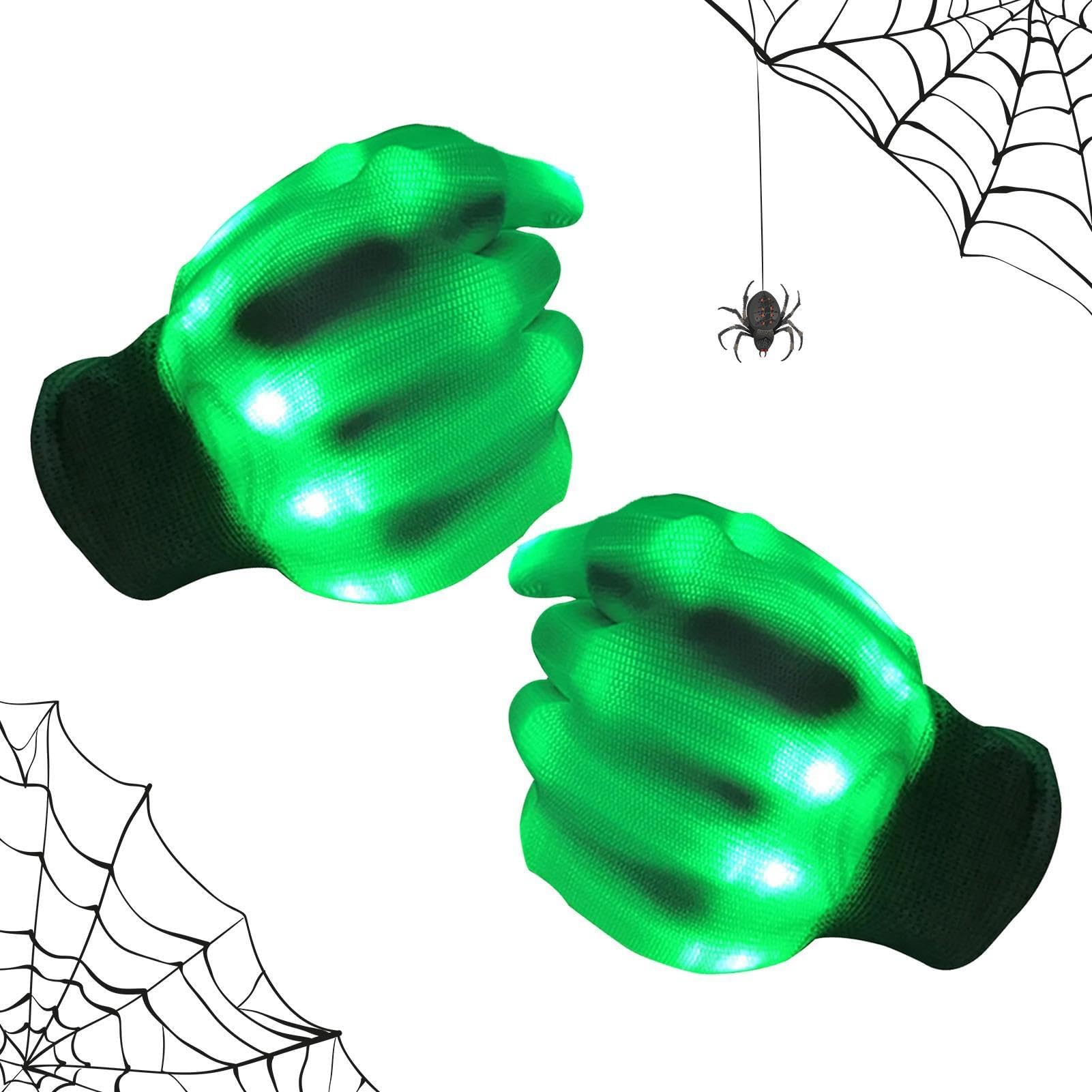 Light Up Glove - LED Gloves, Multicolor Flashing Finger Lights | 6 Modes Light Up parte Gloves, Fun Novelty for Kids and Adults, Ideal for Concerts, Raves, Birthday Celebrations