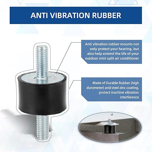 Miniatura 4 de Cherbo Tornillos de goma amortiguadores M8 1.181x0.787 in 4 unidades de aislamiento de goma antivibraciones Cilíndrico Montaje de aislamiento de