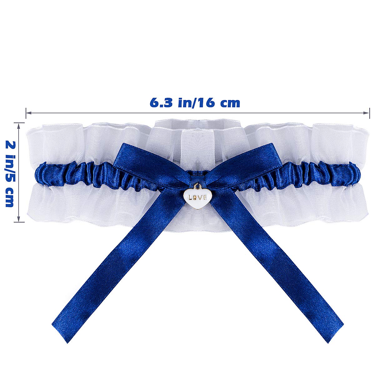 Dadabig 1 Pcs Giarrettiere di Pizzo Reggicalze da Sposa in Pizzo per Donna Reggicalze da Sposa in Pizzo per Donna da Sposa Fasce Cosce Pizzo Giarrettiera da Sposa Nuziale con Colore Blu