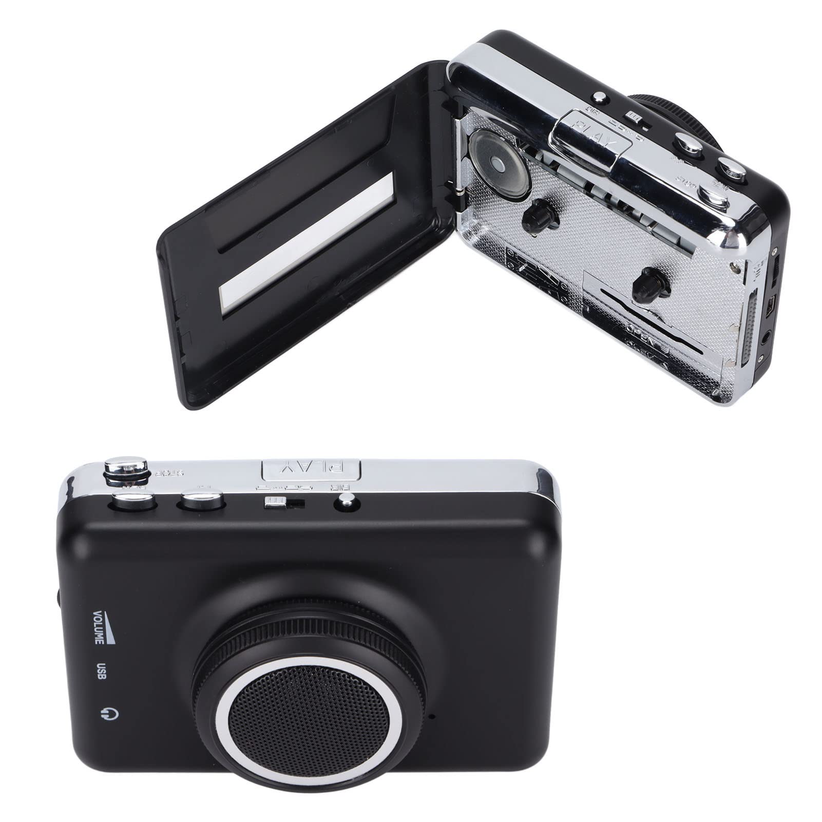 Cassette Adapter Player, Tape to MP3 Converter Portable Old Cassette to MP3 Converter with Auto Reverse, Cassette Tape Player for 2000