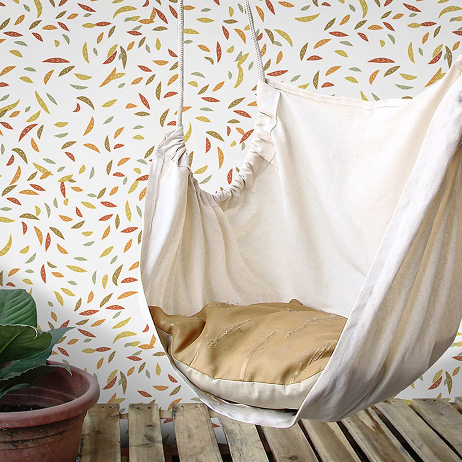 Papier peint vintage d'automne Coloray 416x254cm pour masquer les défauts d'un grand mur