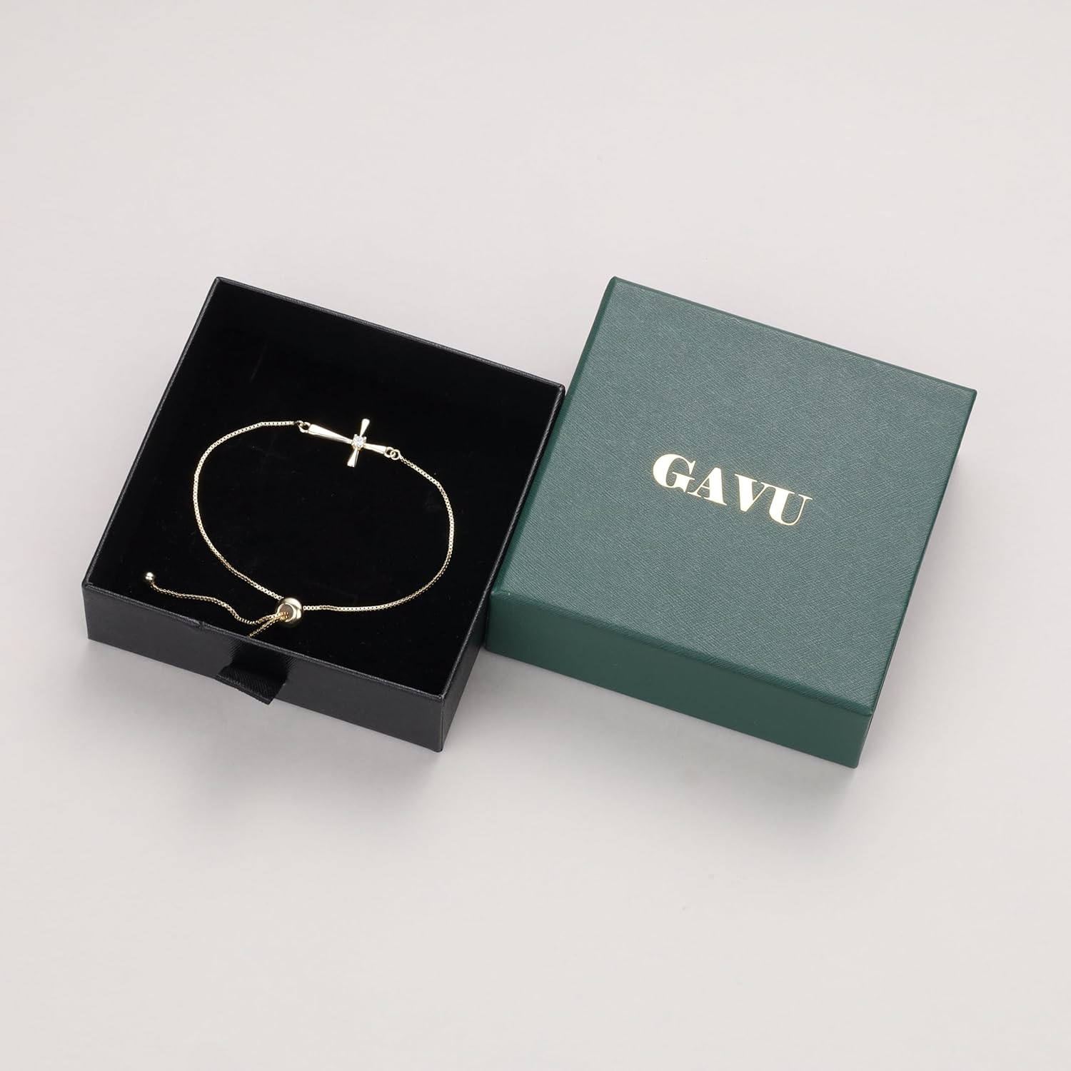 GAVU Slider Clasp 925 Sterling Silver Zirconia Cross Bracelet for Women, Dainty Sterling Silver Confirmation Bracelet - Image 6