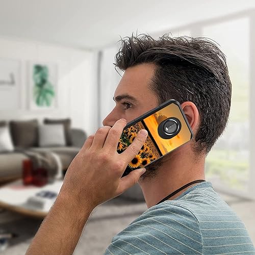 Miniatura 6 de ZXHSBROK Funda para Moto Z4 Moto Z4 Play, resistente 2 en 1 de doble capa híbrida de policarbonato duro y silicona suave a prueba de golpes, funda