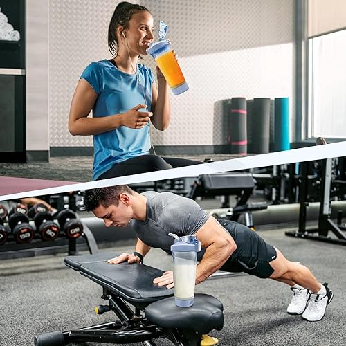 Miniatura 7 de Botella mezcladora eléctrica, botellas mezcladoras eléctricas, botellas agitadoras para mezclas de proteínas, botella mezcladora de proteínas