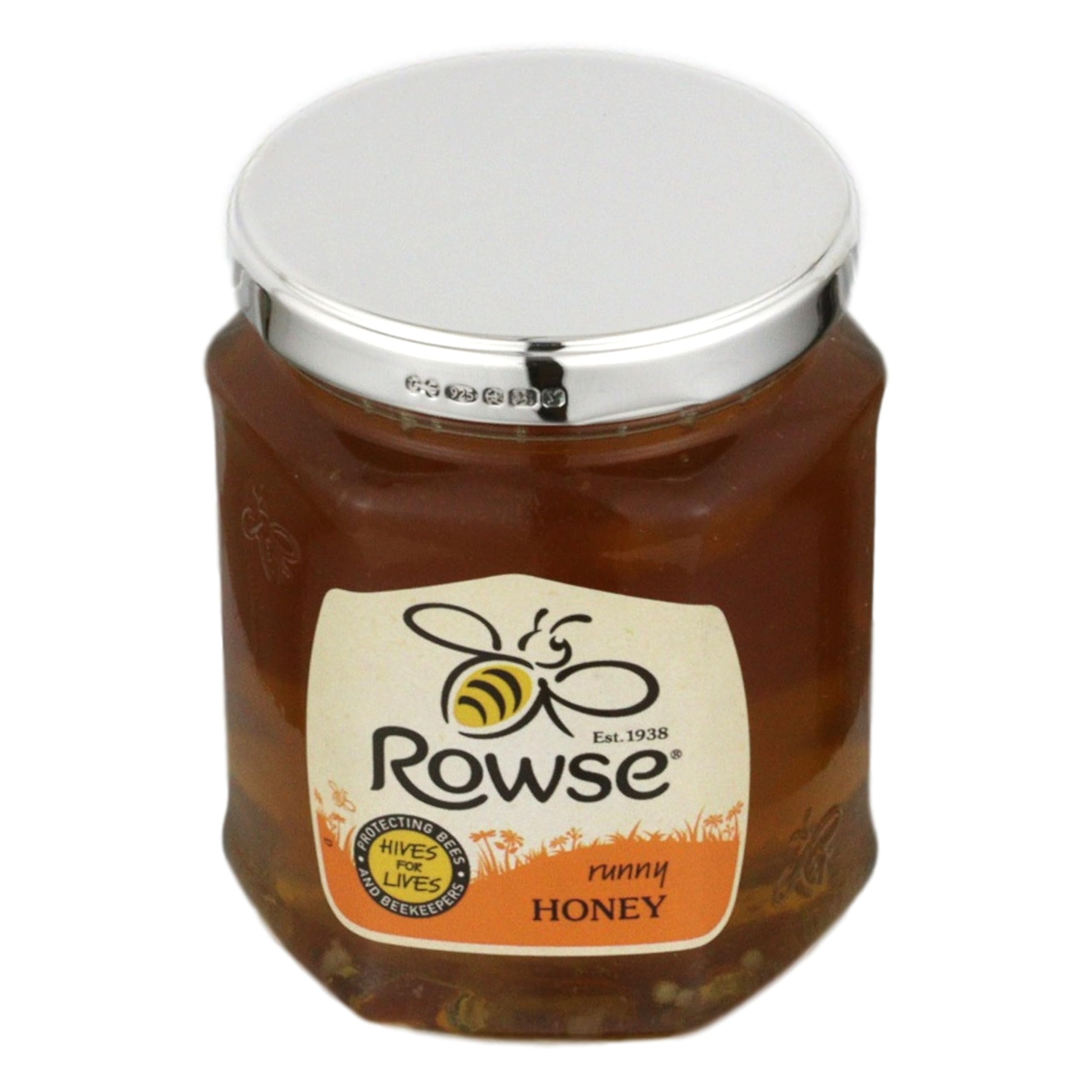 Cators Sterling Silver Rowse Honey Jar Lid (Fits 340g Jars), Engravable - Image 2