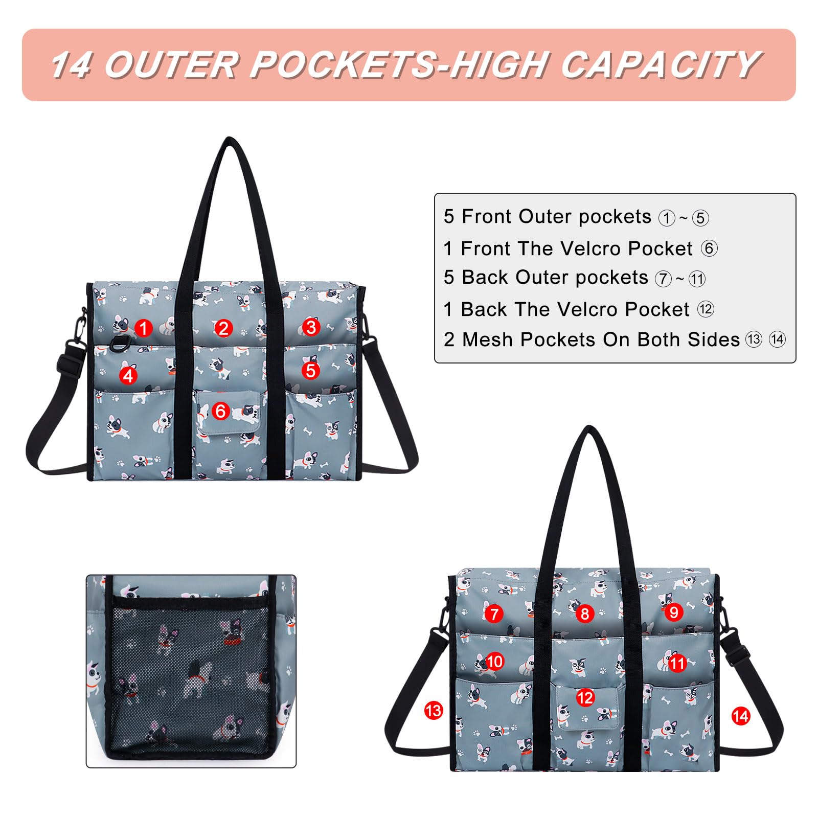 HUA ANGEL Borsa da Viaggio Donna Grande con tasche multiple Borsa Mare Donna XXL Famiglia Capacità Borse Tote per Weekender Sportiva Fitness Spiaggia