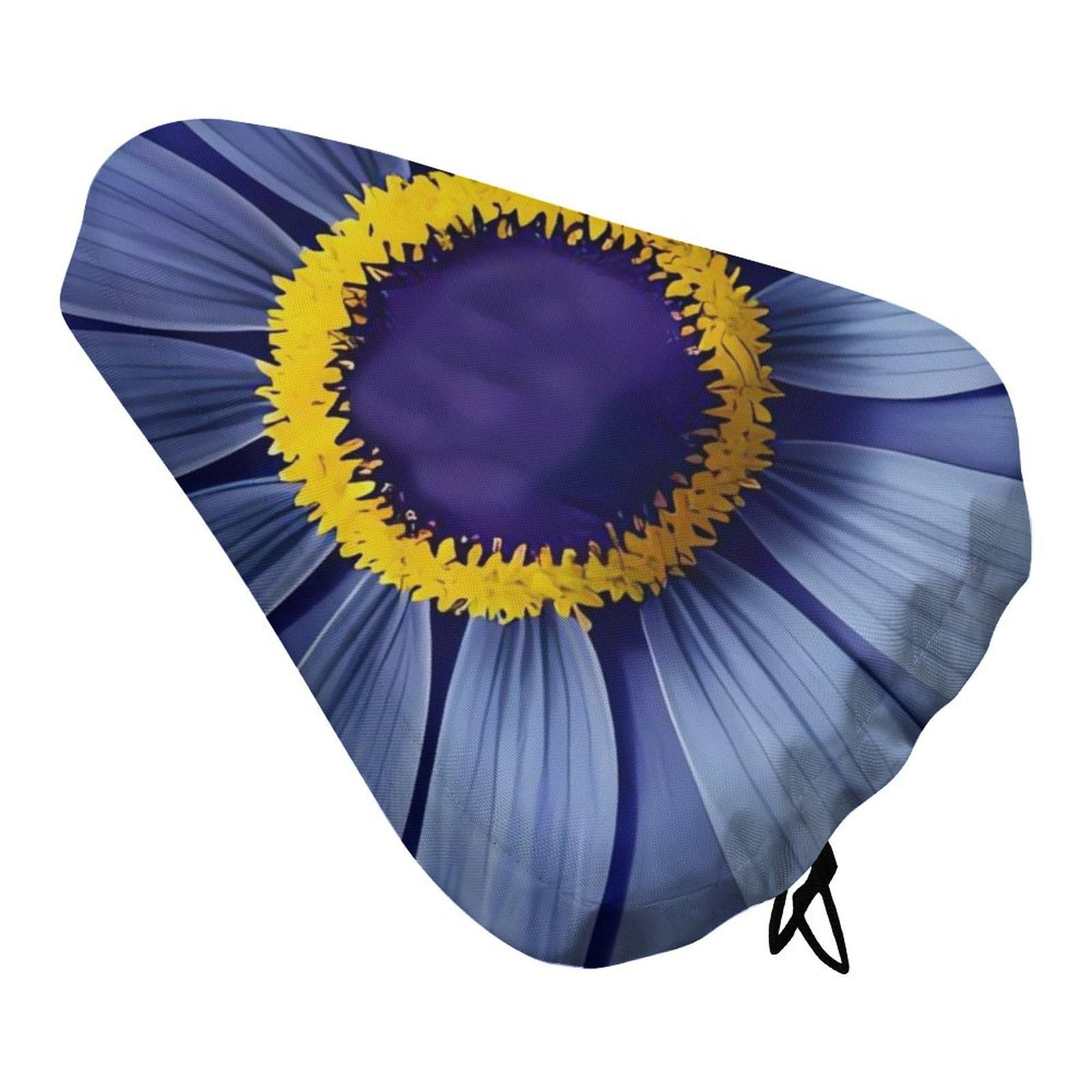 Flower Heart Bee Bike Seat Cover for Men Women, Waterproof & Dustproof Bike Seat Cushion with Drawstring, Adjustable Bicycle Saddle Cover for Or Rain & Sun Protection