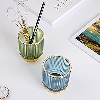 Vista 2 de CANITORON Makeup Brush Holder,2 Pack Glass Makeup Brush Holder Organizer Store Cosmetic Tools,Eyeliner,Storage Organizer for Vanity,Bathroom and