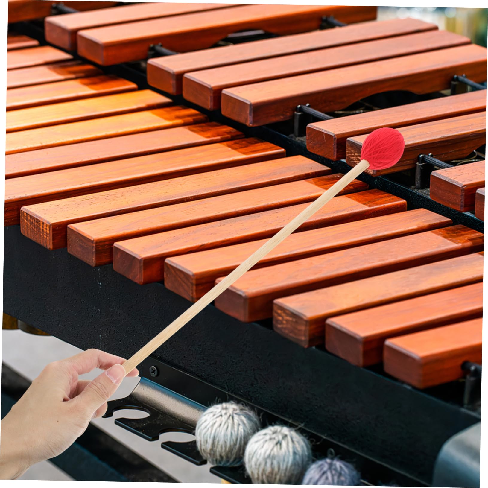 Accesorios Cómodo para de Lana de de Percusión en Instrumentos Cabeza Mazos Mango de Madera y Diseño Marimba para Uso Casa y Conciertos