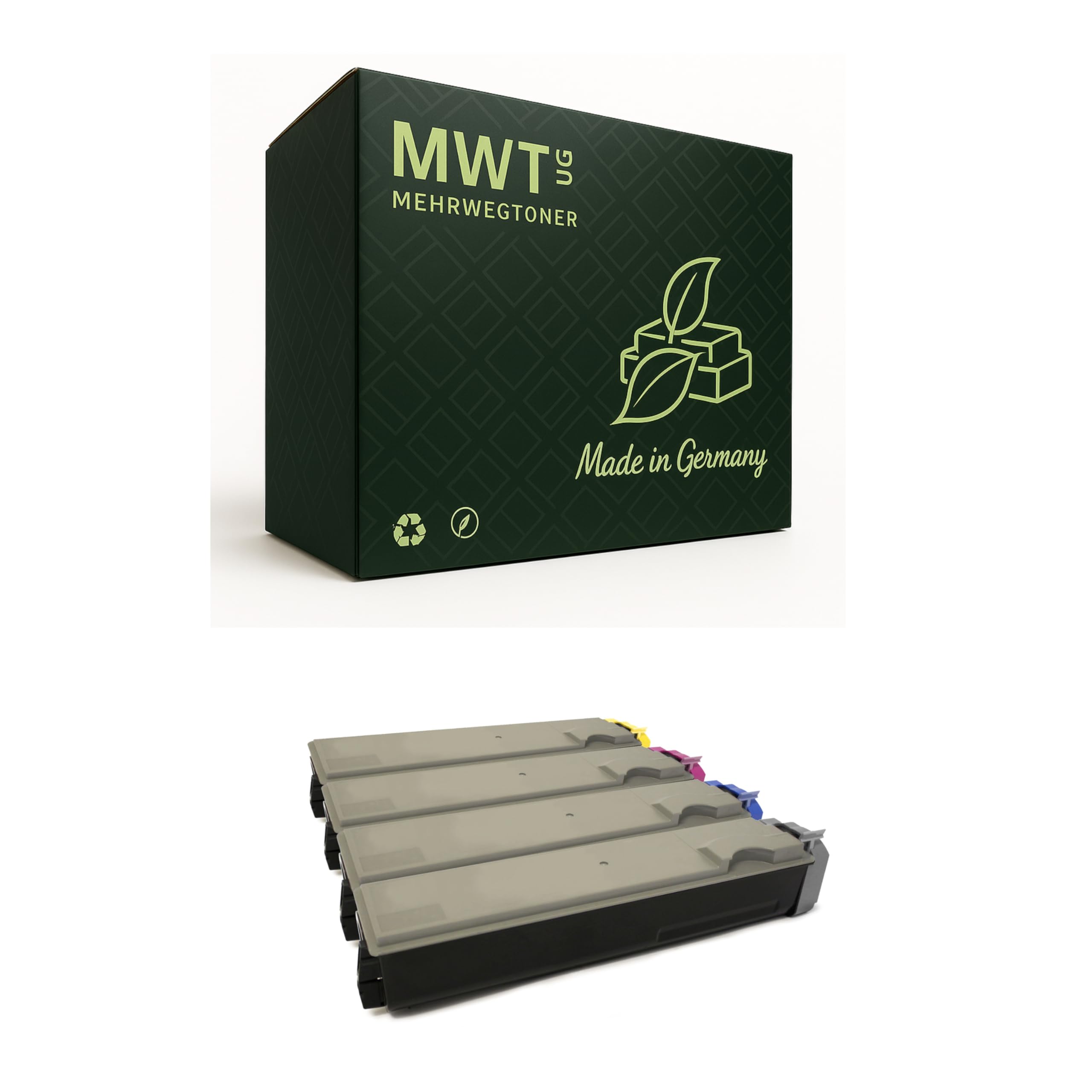 Mehrwegtoner Tóner compatible con Kyocera FS-C5015N, 10 unidades, sustituye a TK-520 negro, azul, rojo, amarillo TK520