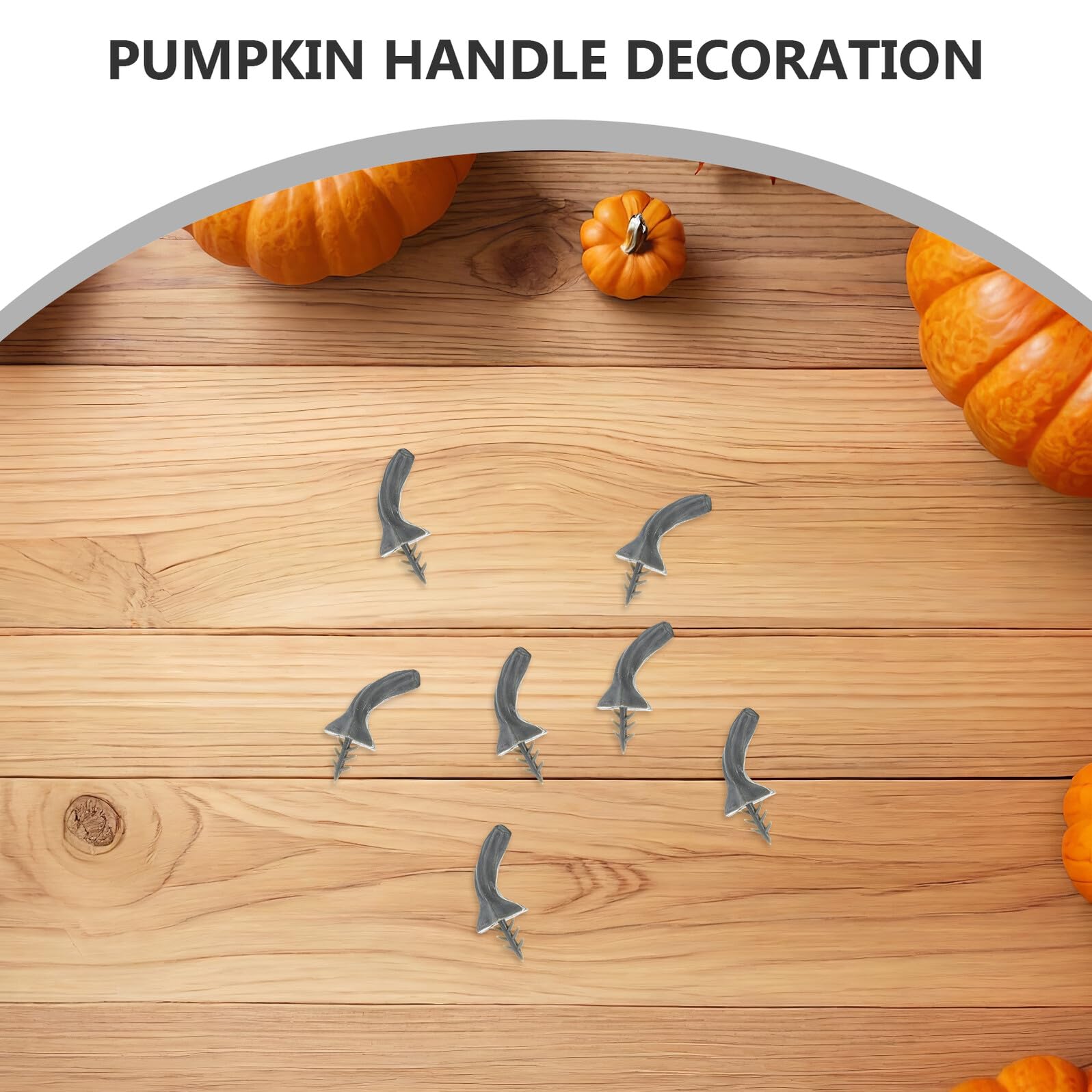 OUNONA 50pezzi Steli di Zucca Finti in Plastica Steli di Zucca Corti per Artigianato Forniture per Lavori Artigianali Autunnali