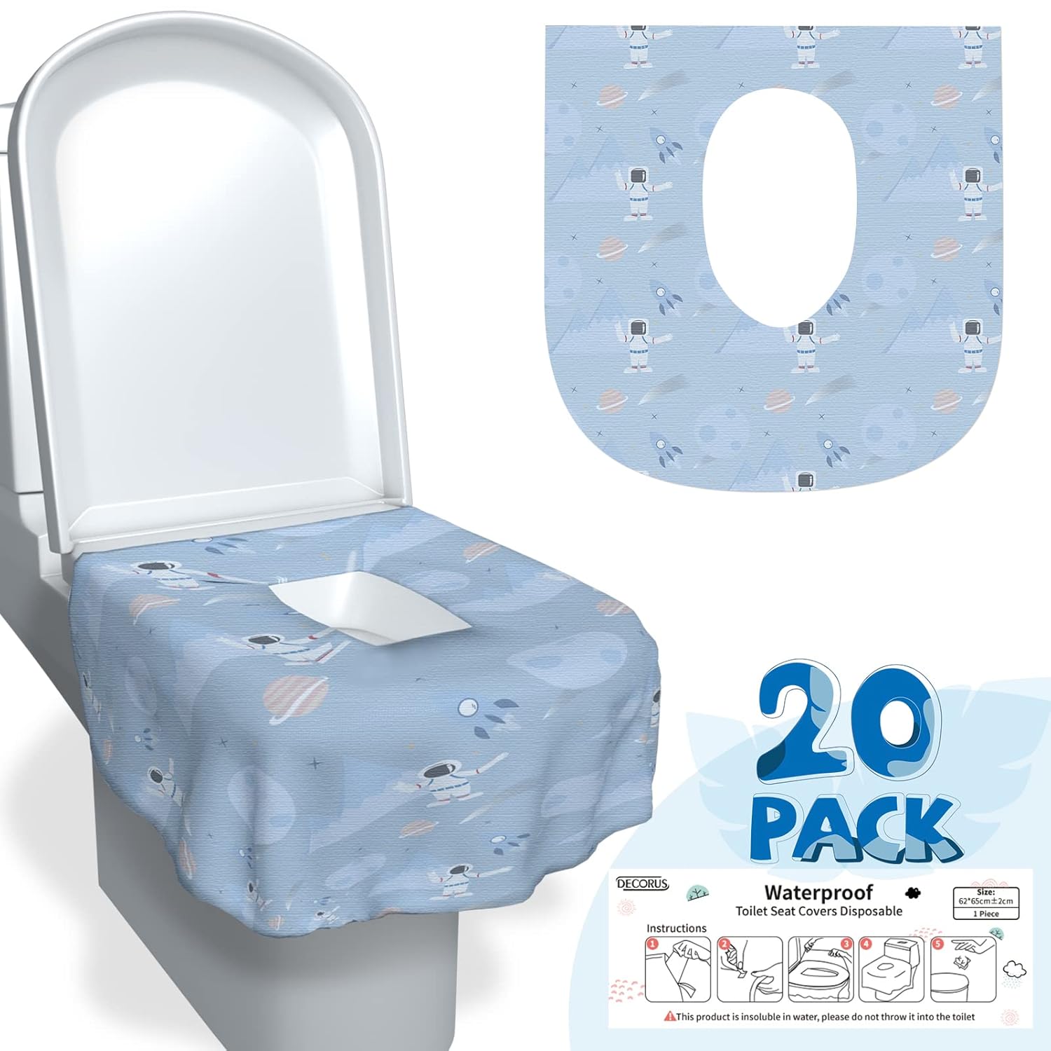 Toilet Seat Covers Disposable 20 Pack Large Individually