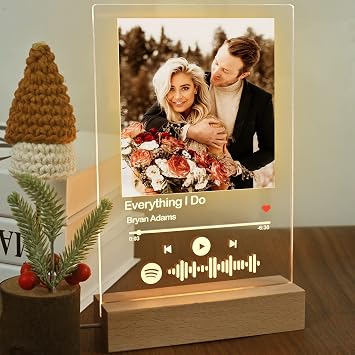 Custom Spotify Plaque - Personalized Gifts for Him, Her, Couples & Weddings - Perfect for Birthdays, Valentines, Christmas
