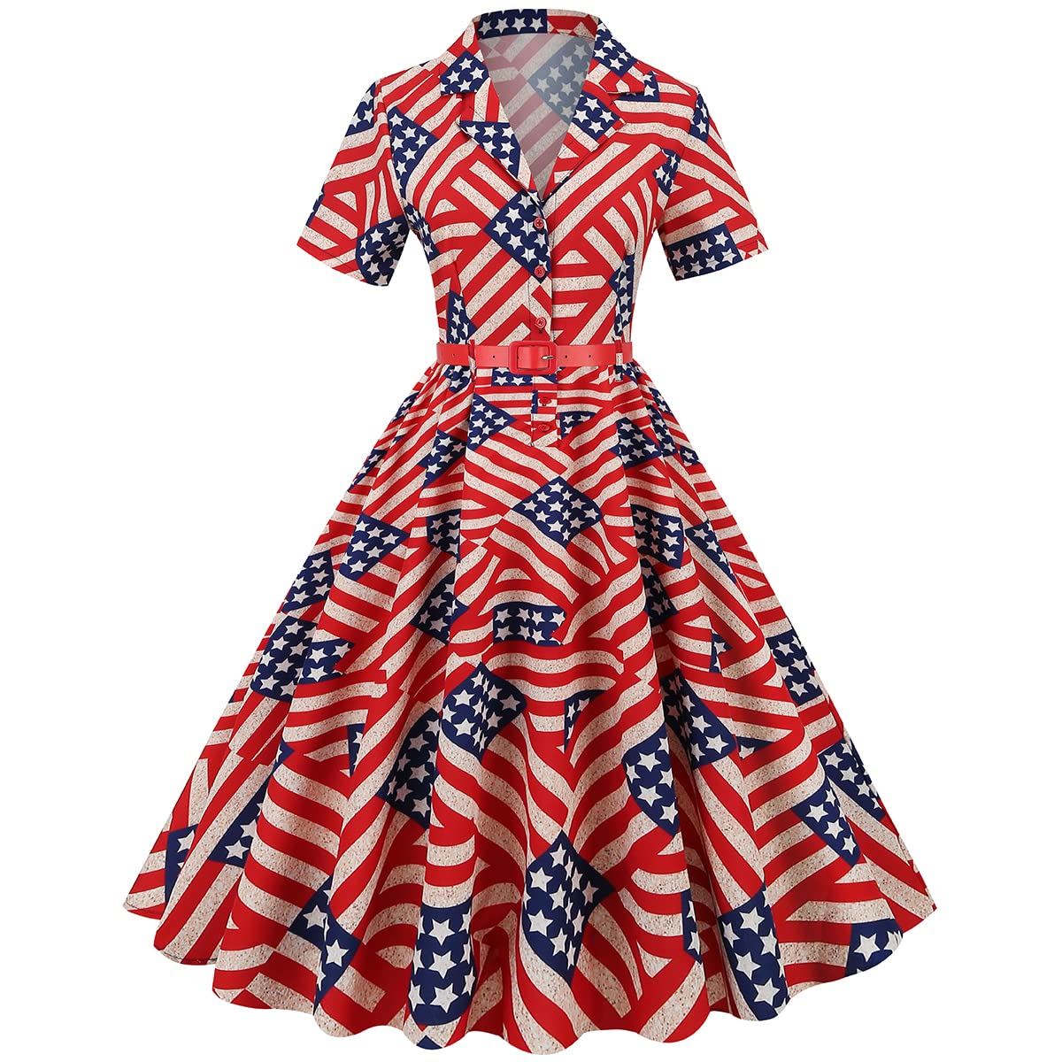 Robe imprimé vintage rockabilly pour soirée dansante et cocktail - 8