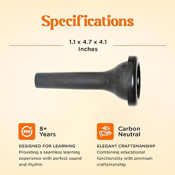 pInstruments PBone Black Plastic 1.5G Large Shank Trombone Mouthpiece (PBMPC15G)