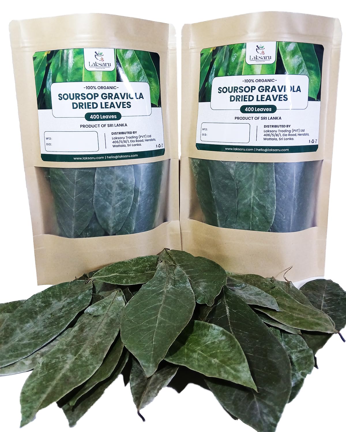 Laksaru Dried Soursop Leaves From Ceylon Sri Lanka | 400 Leaves