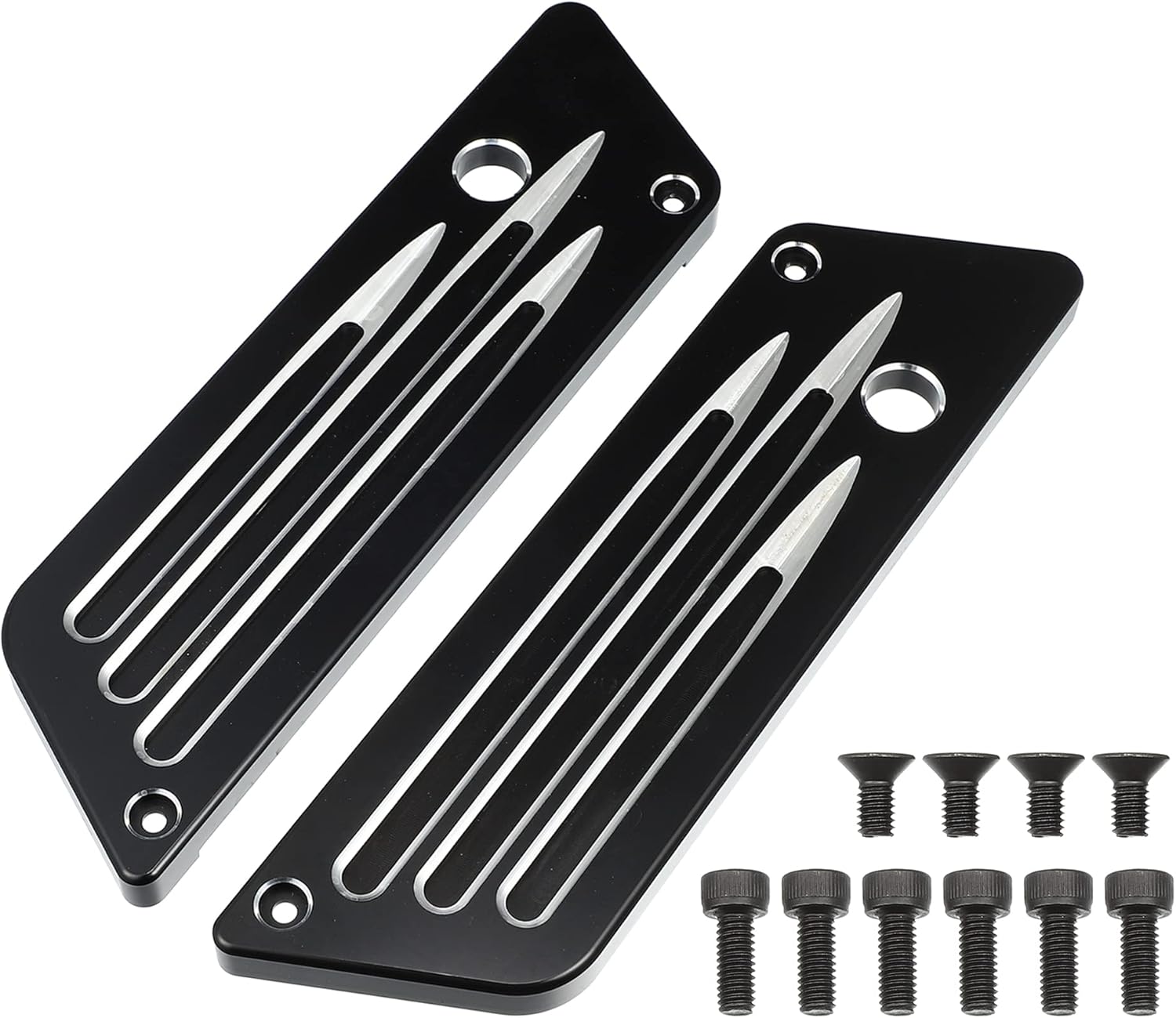 X AUTOHAUX 1 Pair CNC Aluminum Alloy Saddlebag Saddle Bag