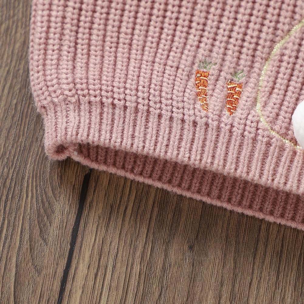 Toddler Girls Sweater Long Sleeve Pull On Bunny Top Spring Fall Winter Clothes Easter Sweater