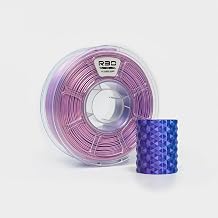 R3D Tri Color Silk PLA Filament, Co-Extrusion 3D Printer Filament 1.75mm, 30-370 mm/s High Speed PLA, Dimensional Accuracy +/- 0.02 mm, 1KG Plastic Spool Silk Blue-Purple-Pink
