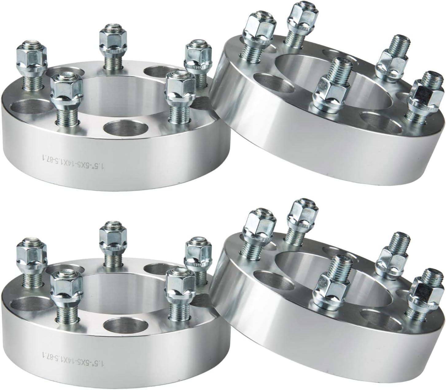 Torchbeam 5x5 Lug Wheel Spacers 1.5 inch with M14x1.5 Thread Pitch, 87.1mm Hub Bore, 4pcs Adapters for Wrangler, Grand Cherokee, Gladiator, Grand Cherokee L, Durango, C1500, Tahoe