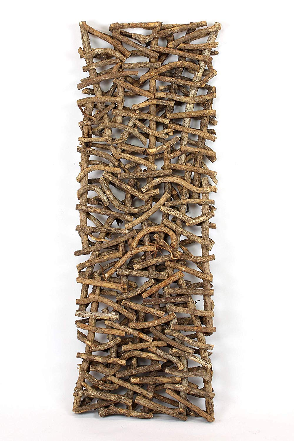 Deko-Objekt Rustikal aus Rattan & Holz, Raumteiler hängend, Paravent